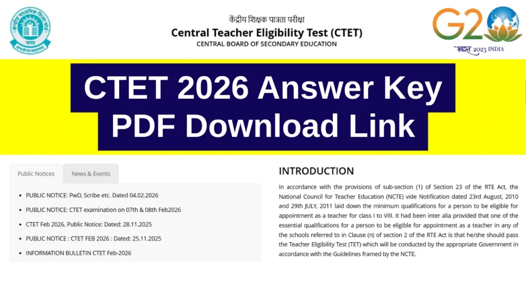 CTET 2026 Answer Key