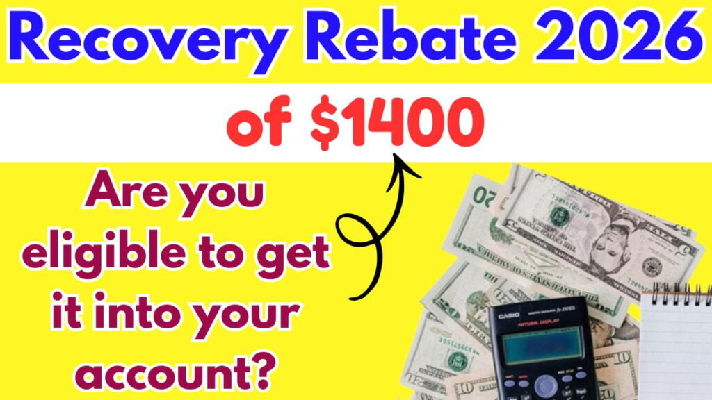$1400 Recovery Rebate 2026