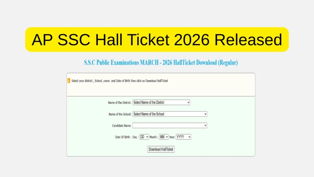 AP SSC Hall Ticket 2026 Released at bse.ap.gov.in 1 AP SSC Hall Ticket 2026
