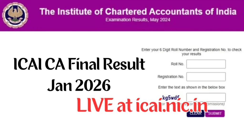 ICAI CA Final Result Jan 2026