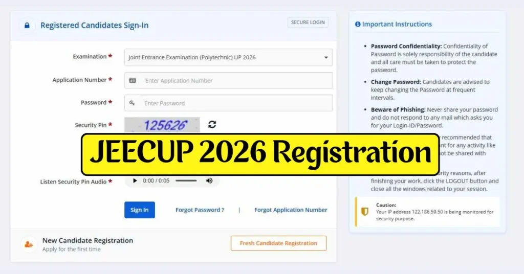 JEECUP 2026 Registration