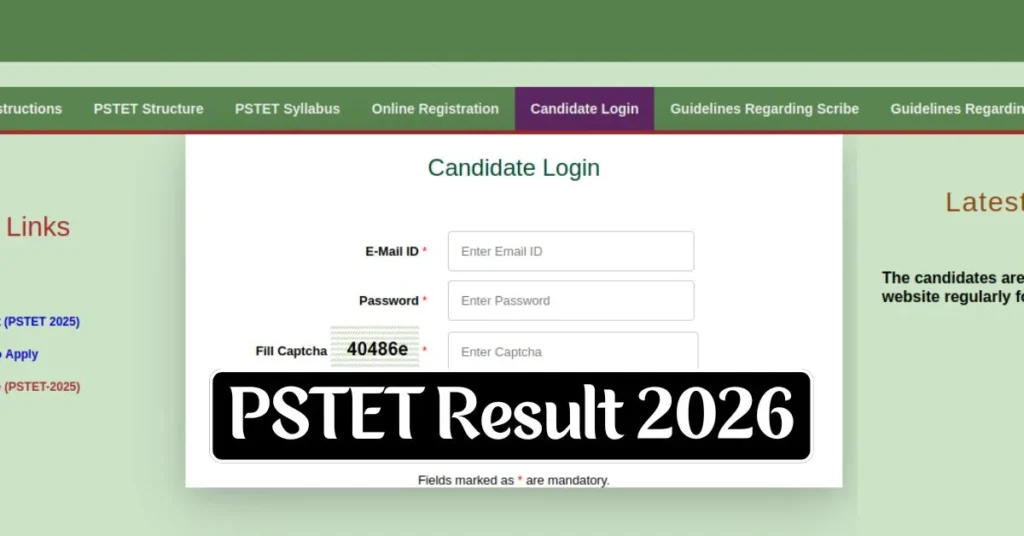 PSTET Result 2026 Date Out: Download Scorecard, Check Cut Off and Merit List 1 PSTET Result 2026
