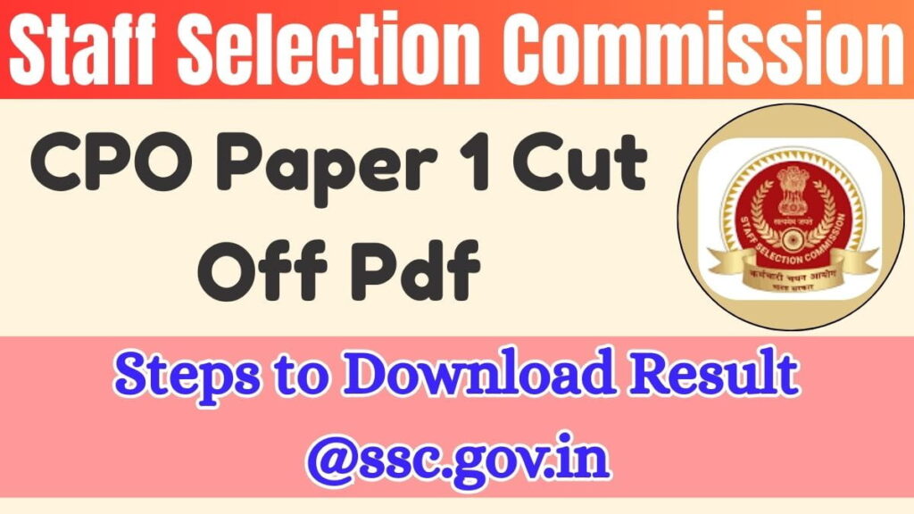 SSC CPO Result 2026 